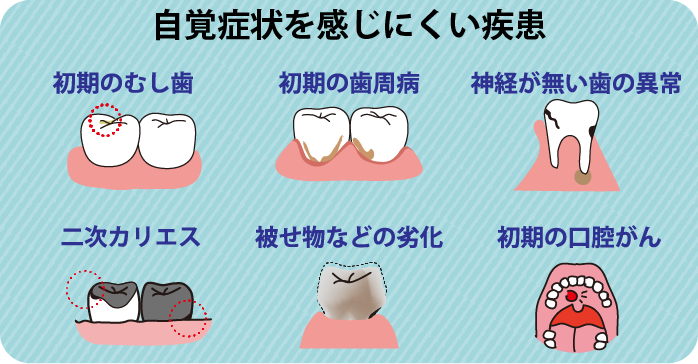 自覚症状を感じにくい疾患